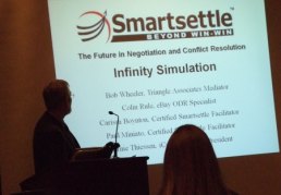 Dr. Thiessen presenting Infinity Simulation